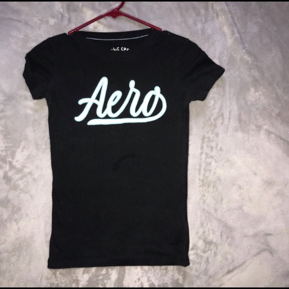 Aeropostale Black Letter Tee